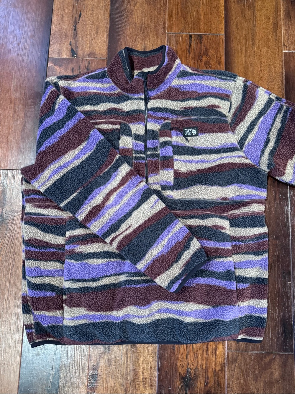 Mountain Hard Wear Purple Stripe Sherpa Fleece Pullover